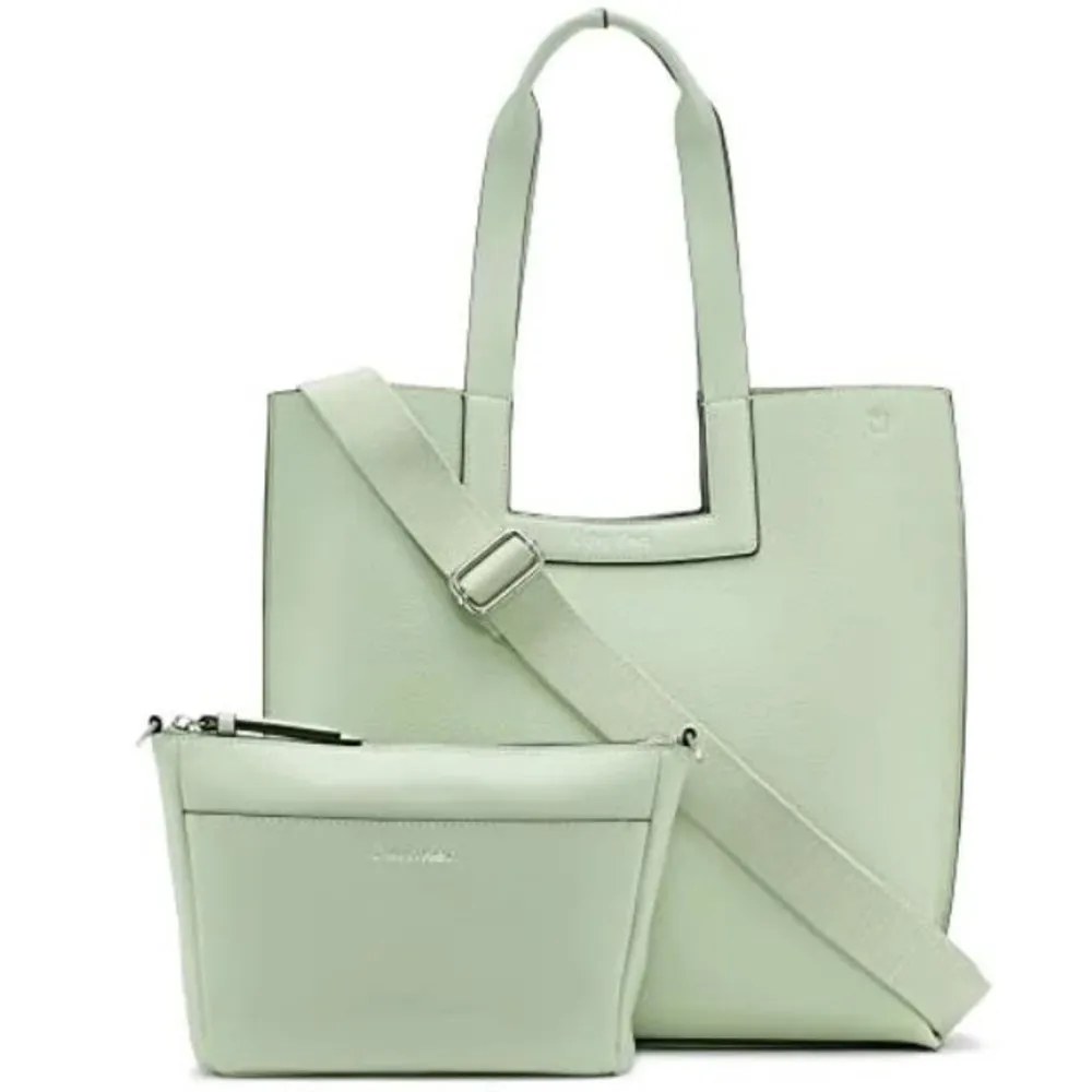 NEW Calvin Klein Bette XL Tote Crossbody Set Green, Vegan Shoulder Bag Duo $178 - Image 10
