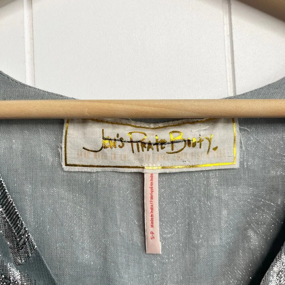 Jen's Pirate Booty mini dress floral metallic ruffled sparkly - Image 3