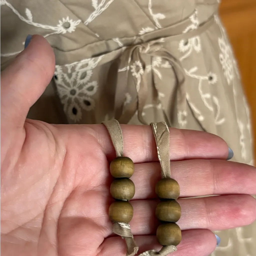 Joie Floral Backless Dress w/ Front Pockets. NWT size 8 side zip beaded tie belt - Image 3