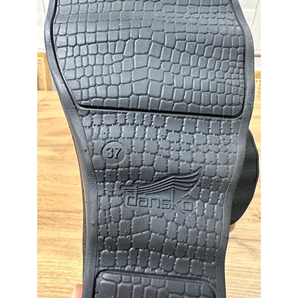 Dansko Marisa Oxford Flats Black Nubuck Leather Size 6.5/7 US 37 EU Arch Support - Image 12