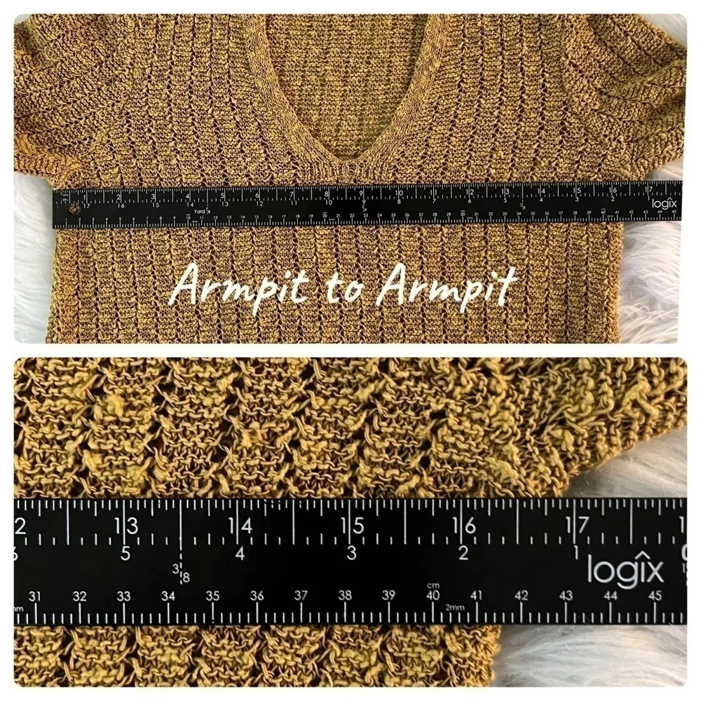 J. Jill Textured Open Stitch V Neck Top Style 223531 - Image 8