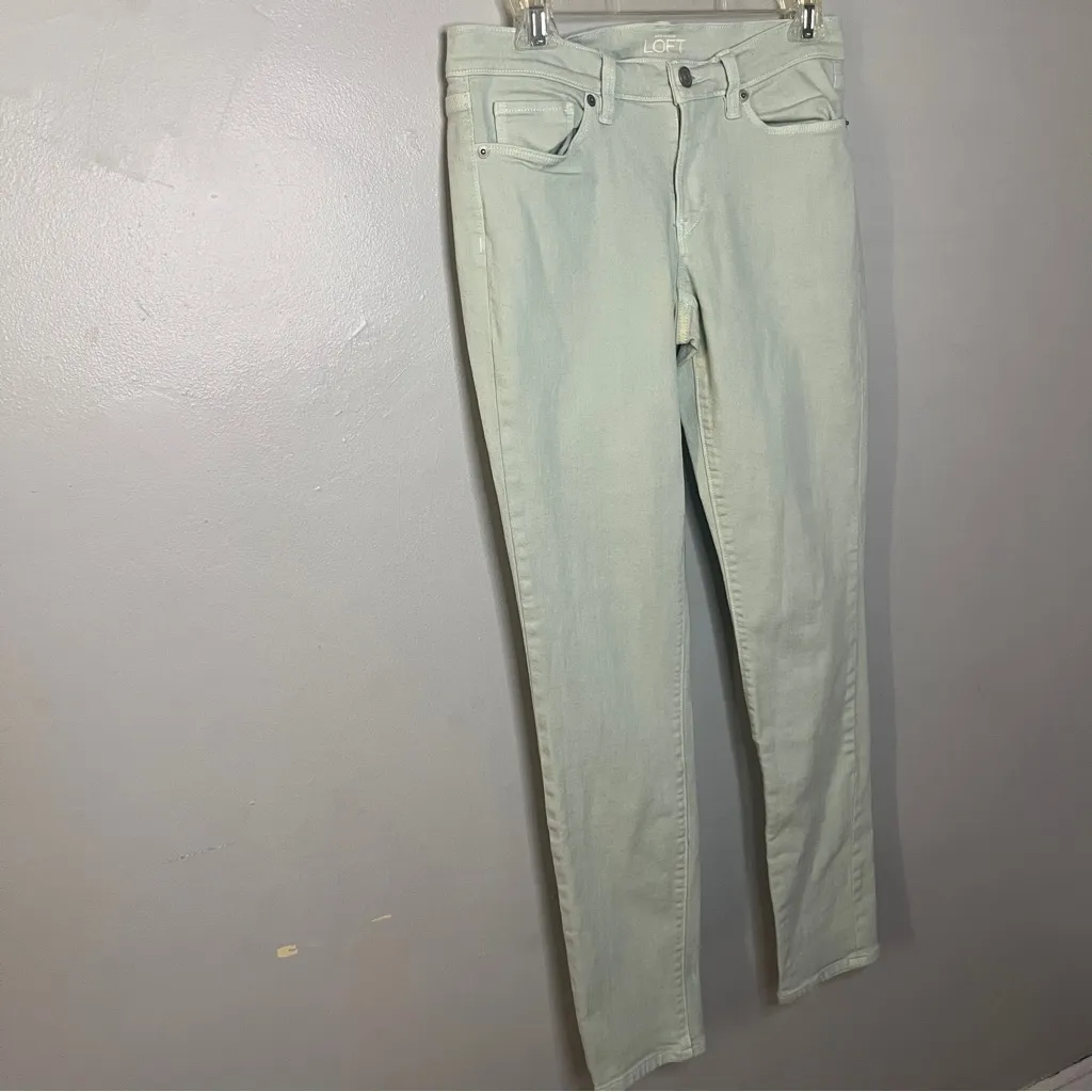 LOFT Light Green Skinny Jeans - Image 2