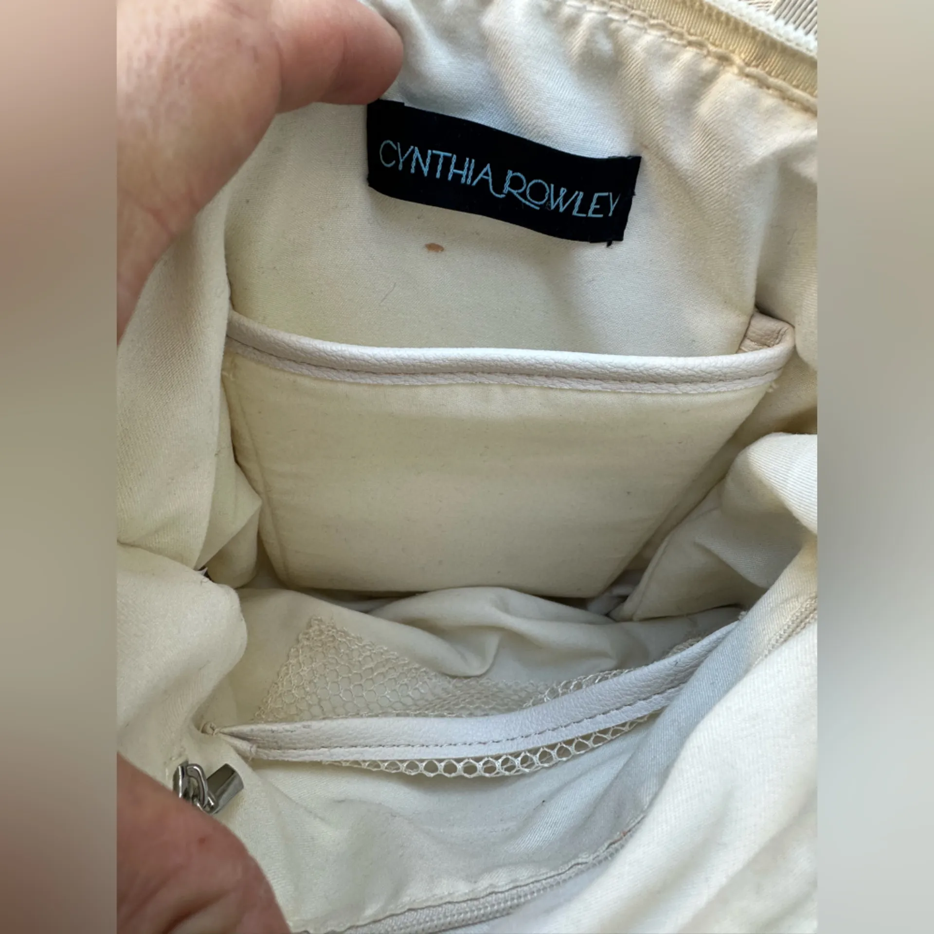 Cynthia Rowley Cream Convertible Backpack - Image 5