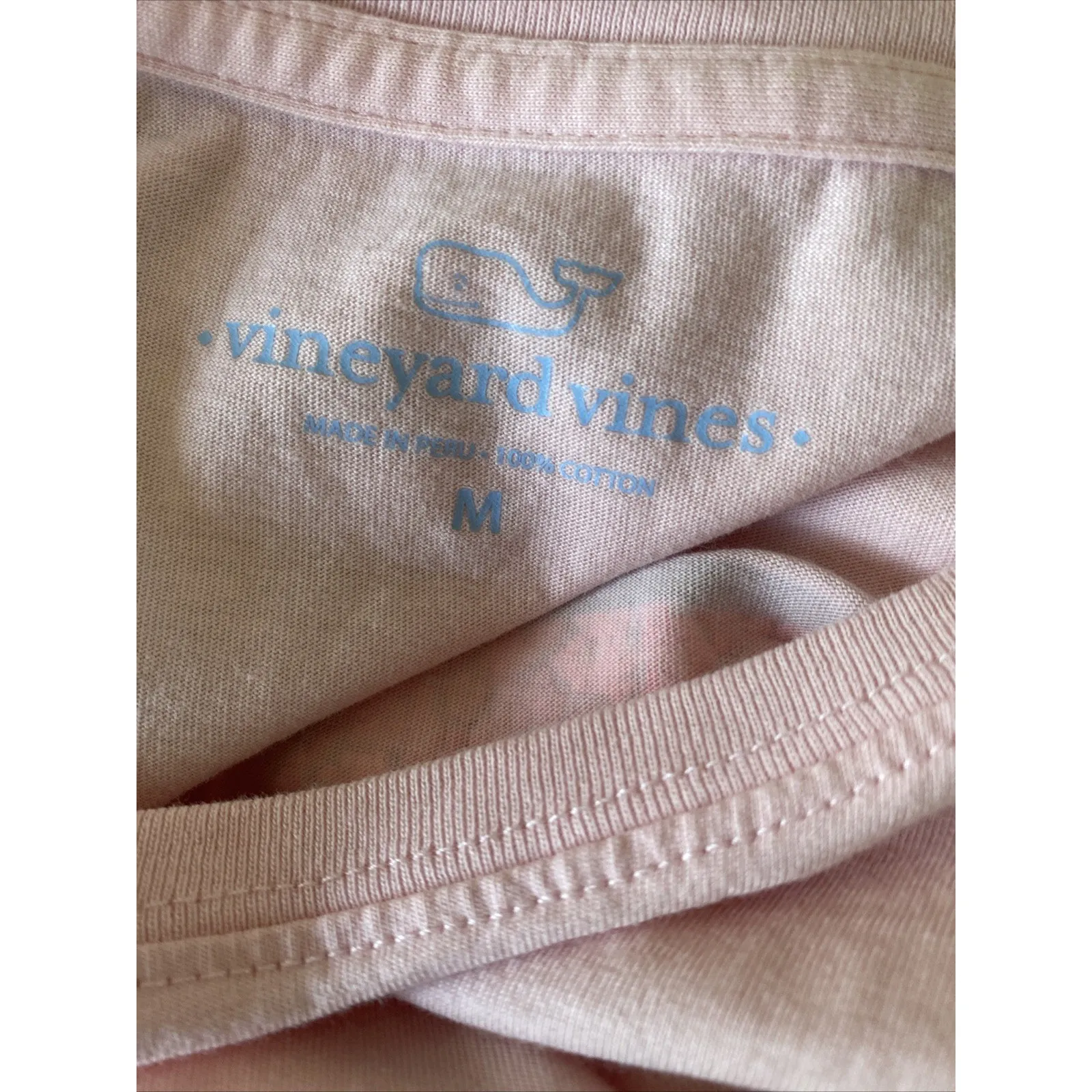 Vineyard Vines Womens Small Pink Pocket Graphic Tee Cotton‎ Sand Dollar Whale - Image 4