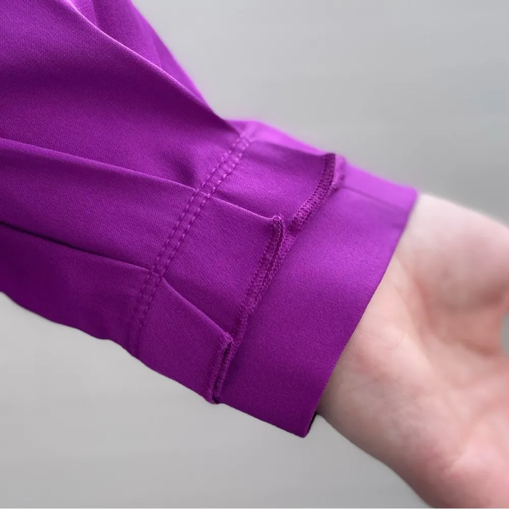 Diane Von Furstenberg 100% Silk Button Down Business Professional Shirt Dress 2 - Image 4