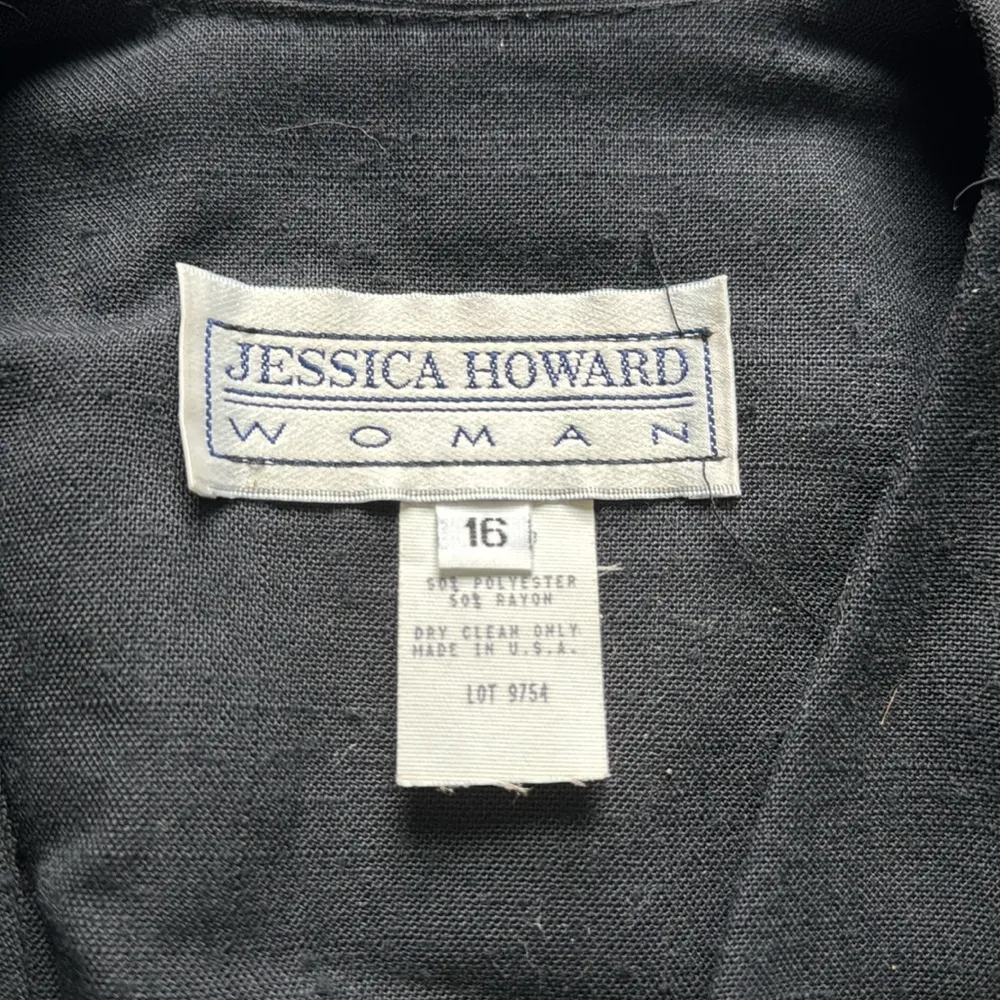 Jessica Howard Woman Knee Length Blazer Black 16 - Image 2