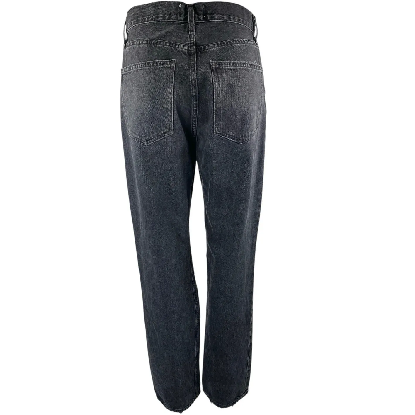 Agolde Lana Vintage Straight Women's Black Distressed High Rise Denim Jeans 26 - Image 3
