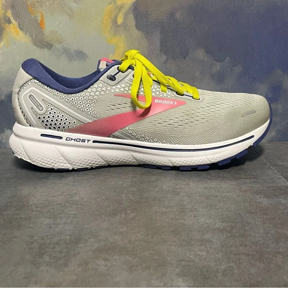 Brooks Ghost 14 Women's Sneakers Grey/Pink/Sulphur Spring Size 8.5B - Image 13