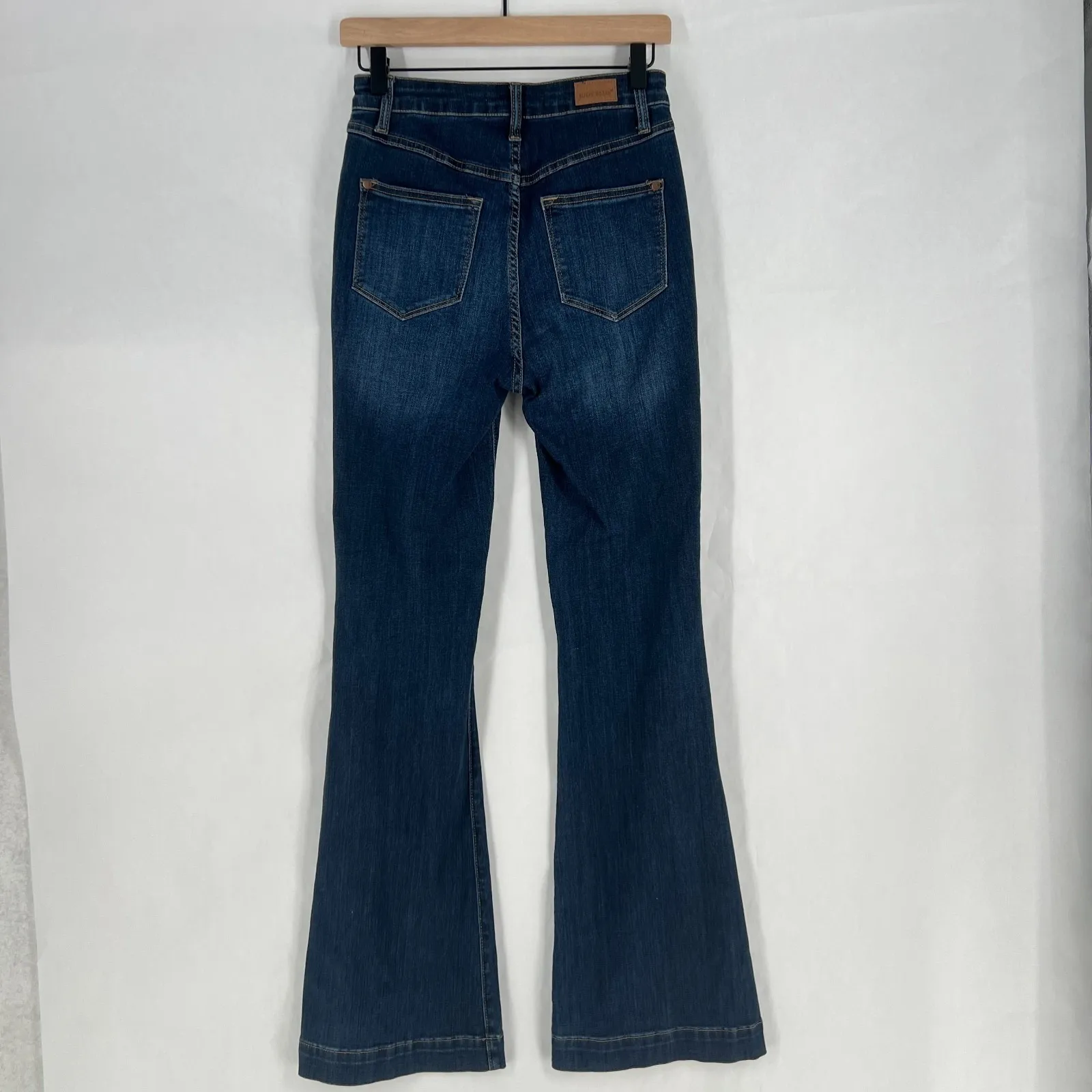 Judy Blue Carson City Flare Fit Jeans Womens 26 Blue Denim Stretch Front Seam - Image 7