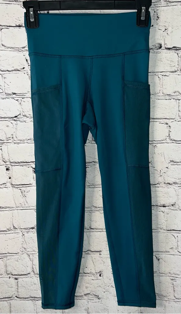Universal Standard NWT Cropped Mesh Leggings Mid Rise Teal Color Size XS - Image 1