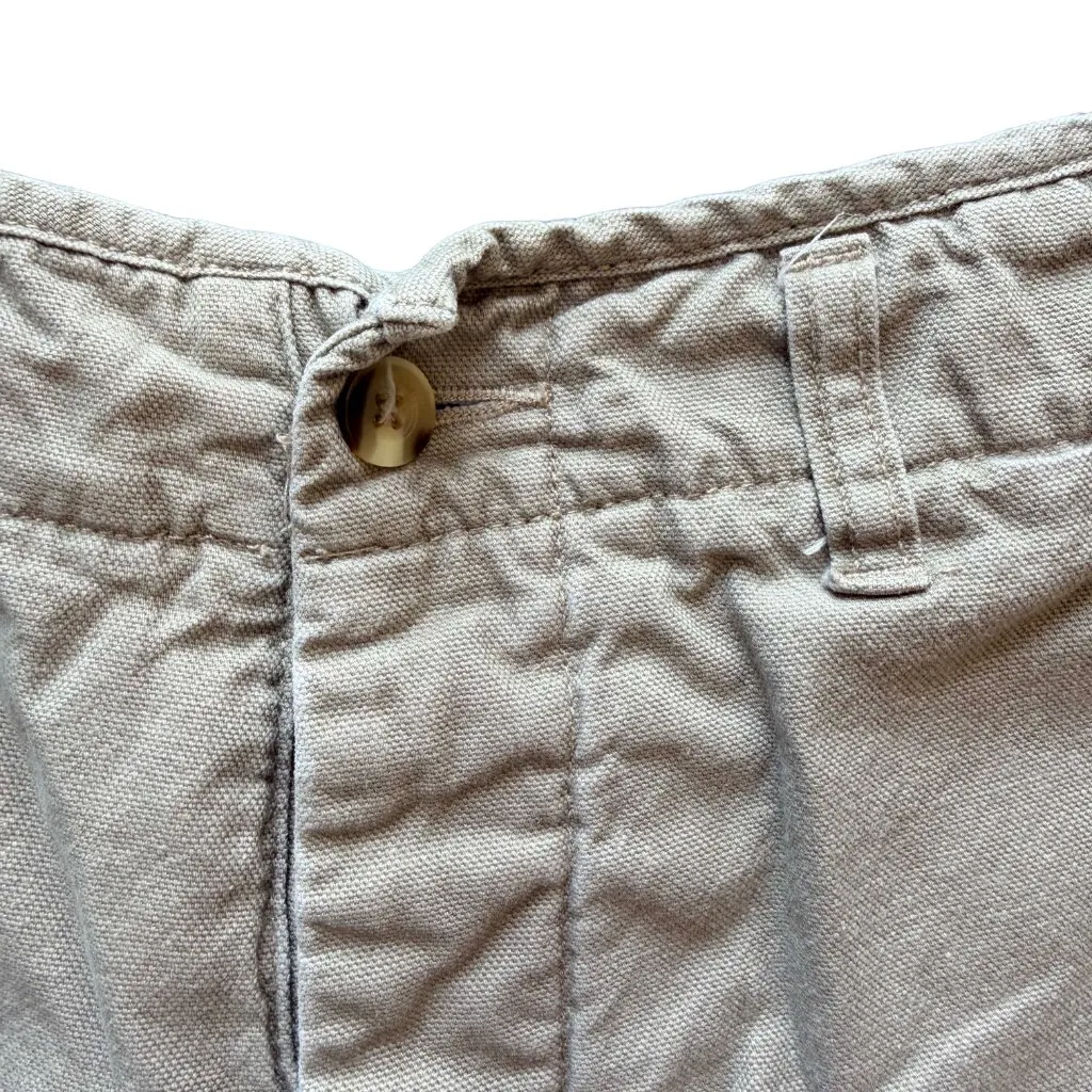 Eddie Bauer Khaki Cotton Shorts Cuffed Vintage 90s Size 12 High Rise Casual - Image 3
