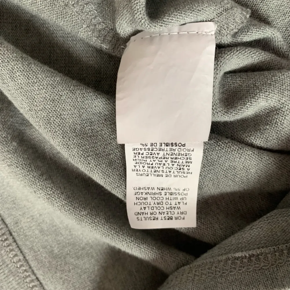 Karen by Karen Kane Gray Black Asymmetrical Minimalist Light Sweater Top Size L - Image 9