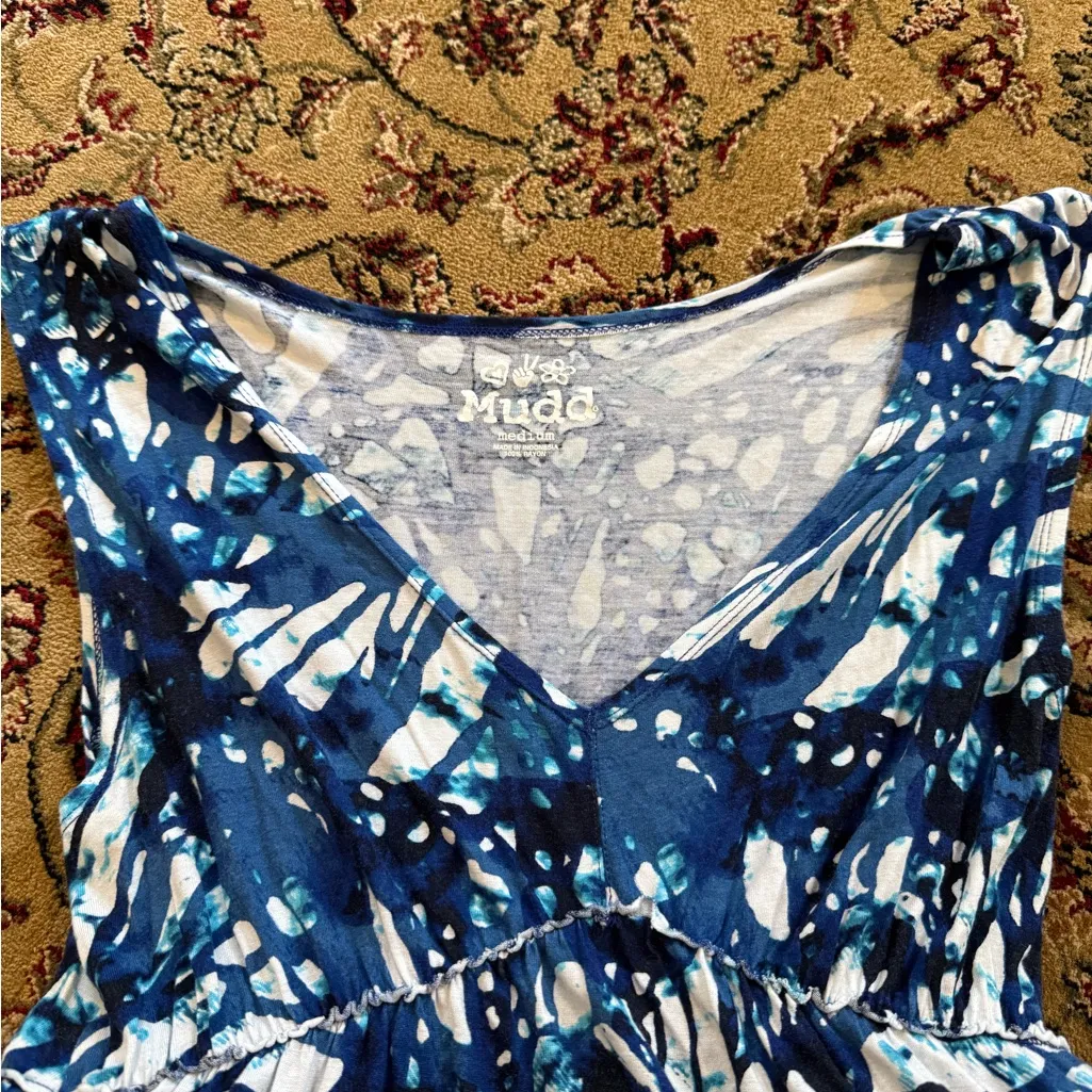 Mudd Blue and White Patterned Maxi Dress - Image 3