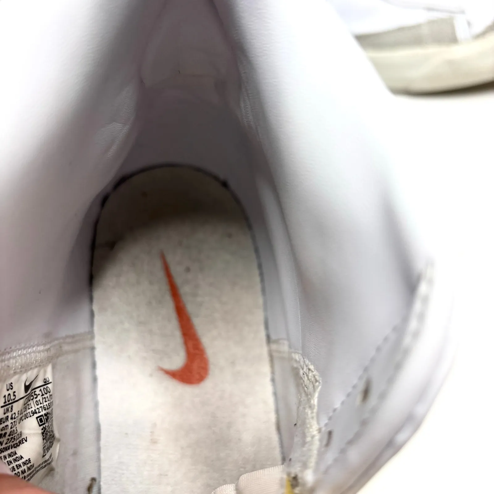 Nike Women’s Blazer amid 77 High Top White Leather Sneaker 10.5 - Image 8