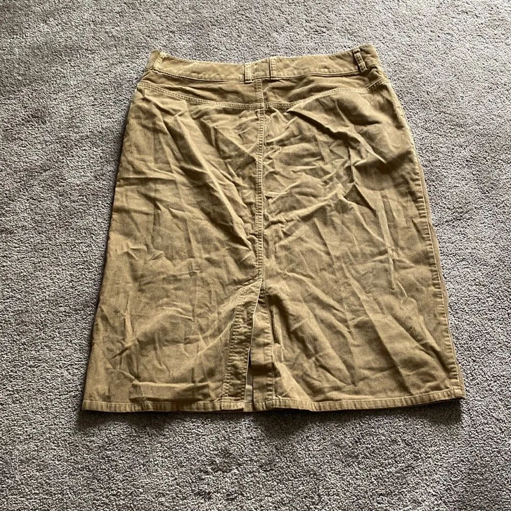 Eddie Bauer Khaki Corduroy Skirt SIZE 18 - Image 3