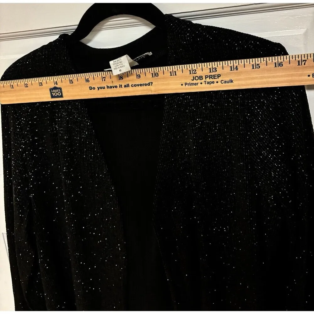 Vintage Ronni Nicole Twin Set Black Size Medium Shimmery Sparkly Shoulder Pads - Image 8