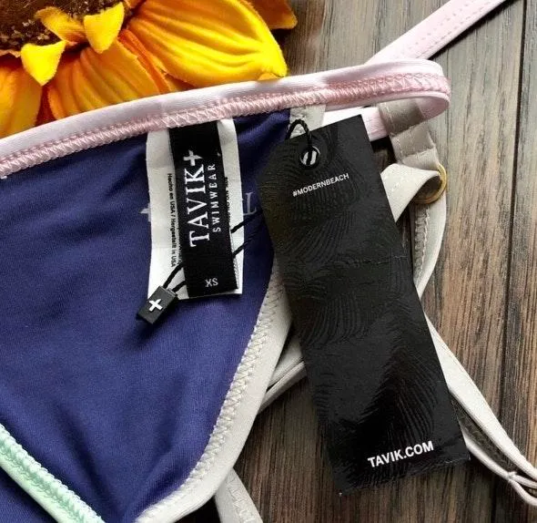 TAVIK JETT ColorBlocked Cobalt Bikini Top X•SMALL  - Image 7