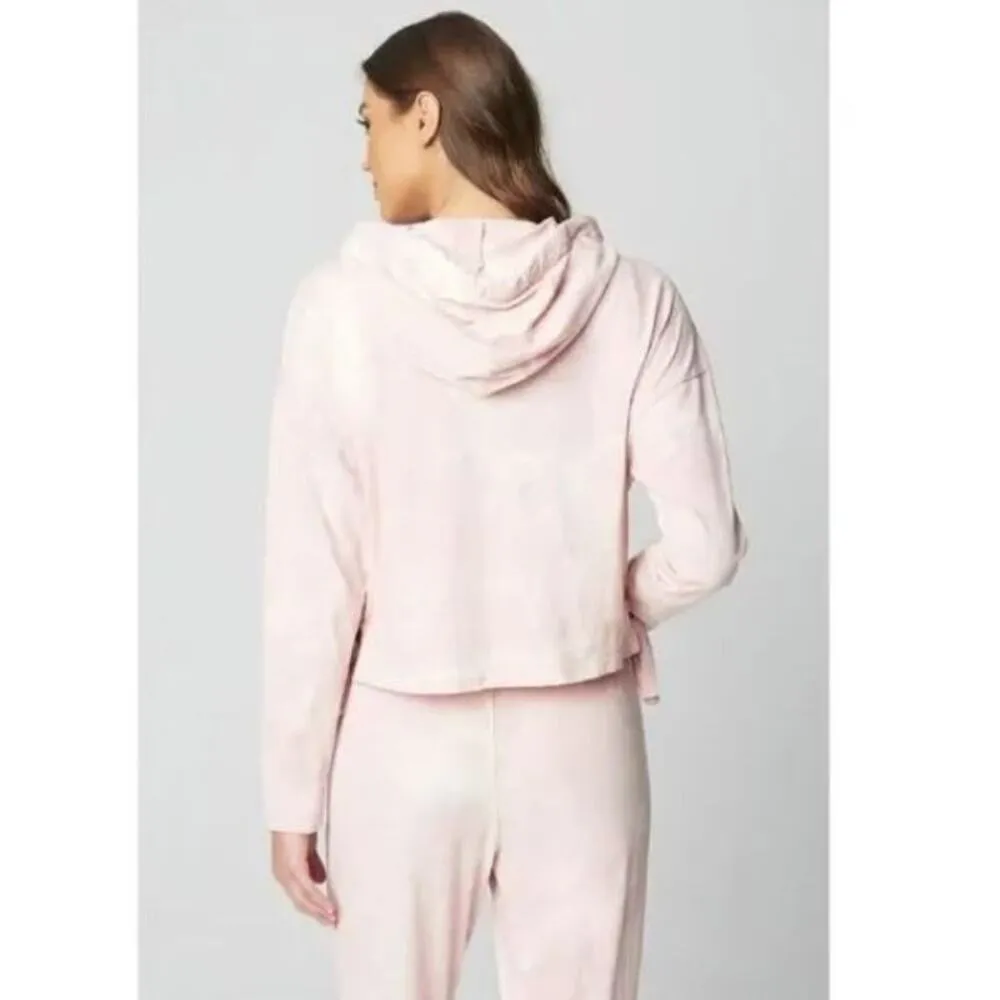 Blank NYC Tie Dyed Rosewater Sweatshirt Jersey Hoodie Pink - Image 4