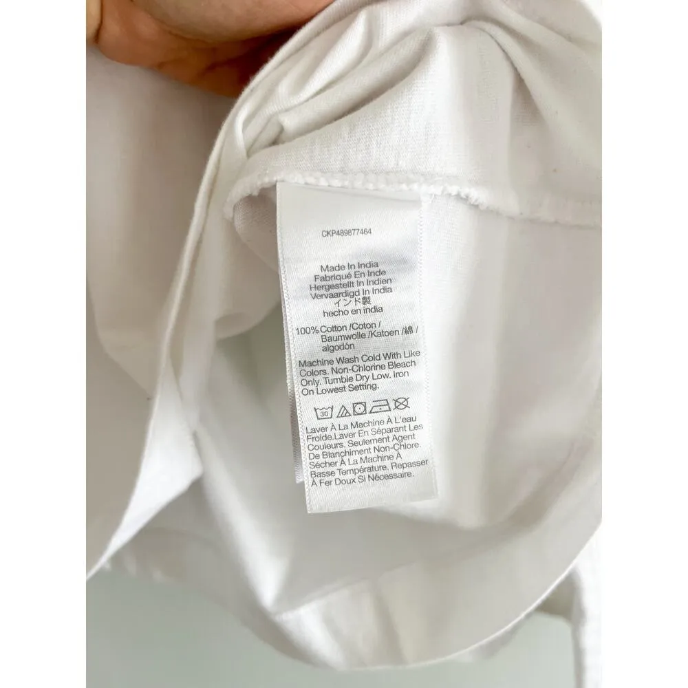 Madewell | NWT | Easy Crewneck Long-Sleeve Tee in Eyelet White | Sz M - Image 6