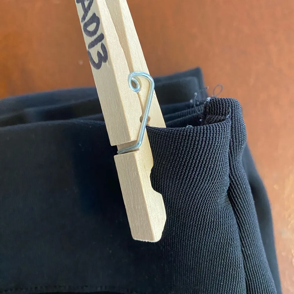 BOSTON PROPER black ponte knit high rise pull on wide leg pants size medium LONG - Image 7