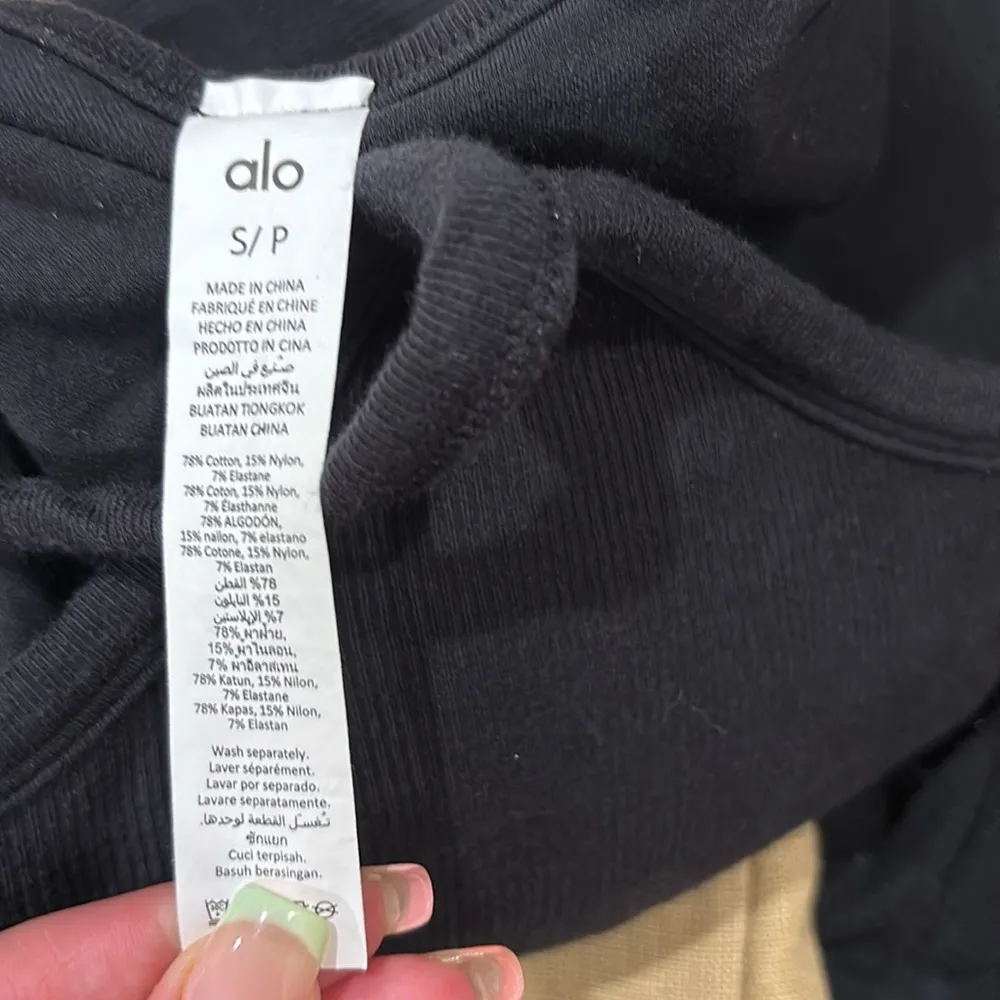 Alo Yoga Black Seamless Ribbed Mellow Onesie - Image 3