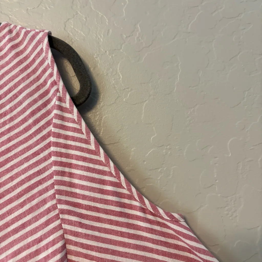 Soft Surroundings red white striped cold shoulder landfall tunic top large NEW - Image 11