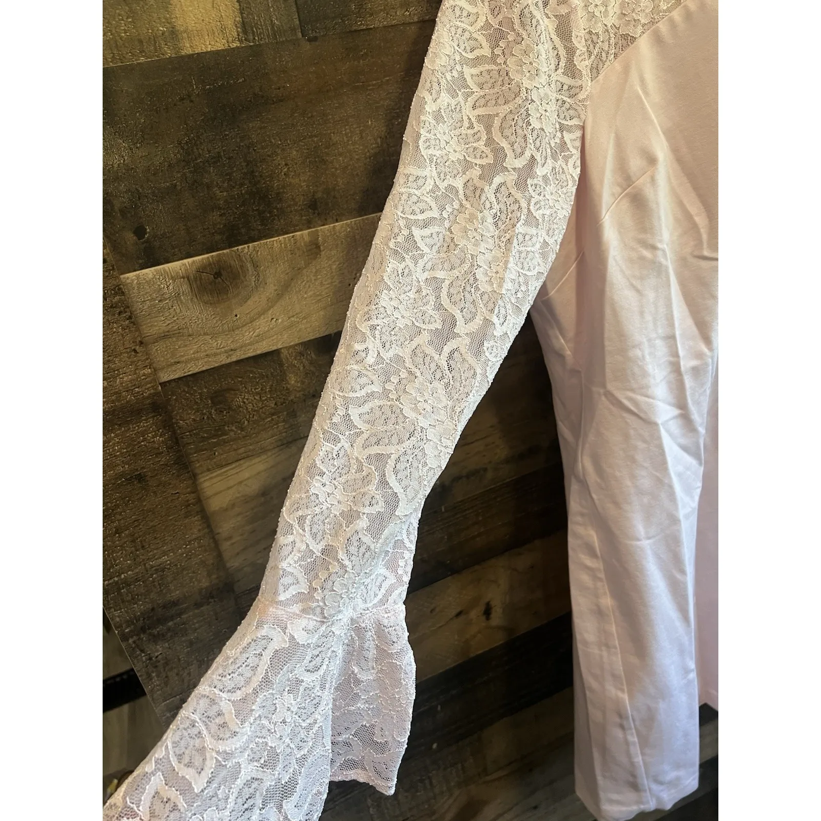 Lane Bryant Lace Bell Sleeve  Pink Size‎ 20 Wedding Mother Of The Bride Event - Image 3