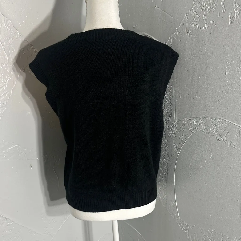 Classic Black Knit Vest - Image 8