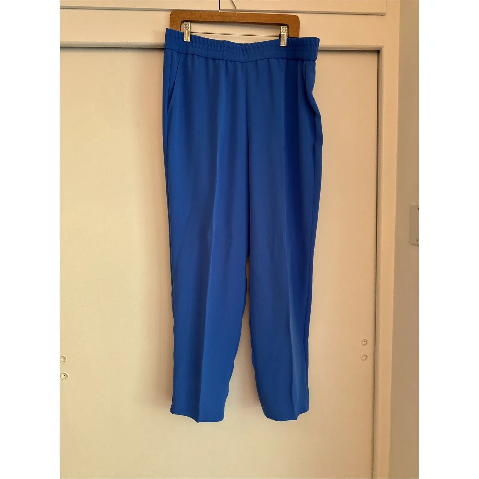 St. John 2pc Long Sleeve Top & Trouser Pants Set Size Large Caspian Blue Casual - Image 5