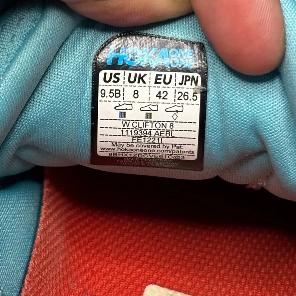 Hoka One One Clifton 8 Women's  Aquarella, Eggshell Blue - Image 8