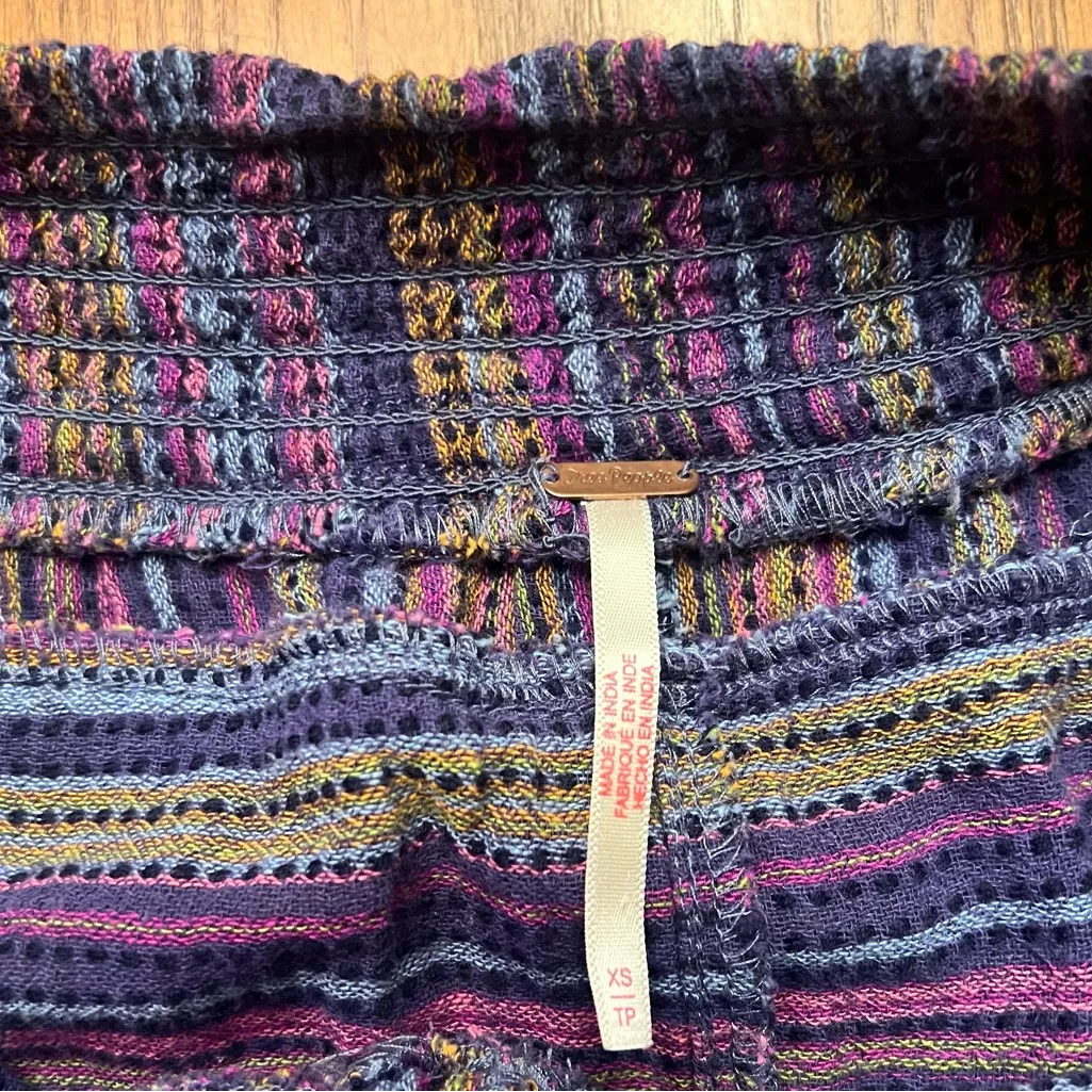 Free People Sweet Escape High Waist Harem Woven‎ Striped Pants Pouch Pockets XS - Image 10