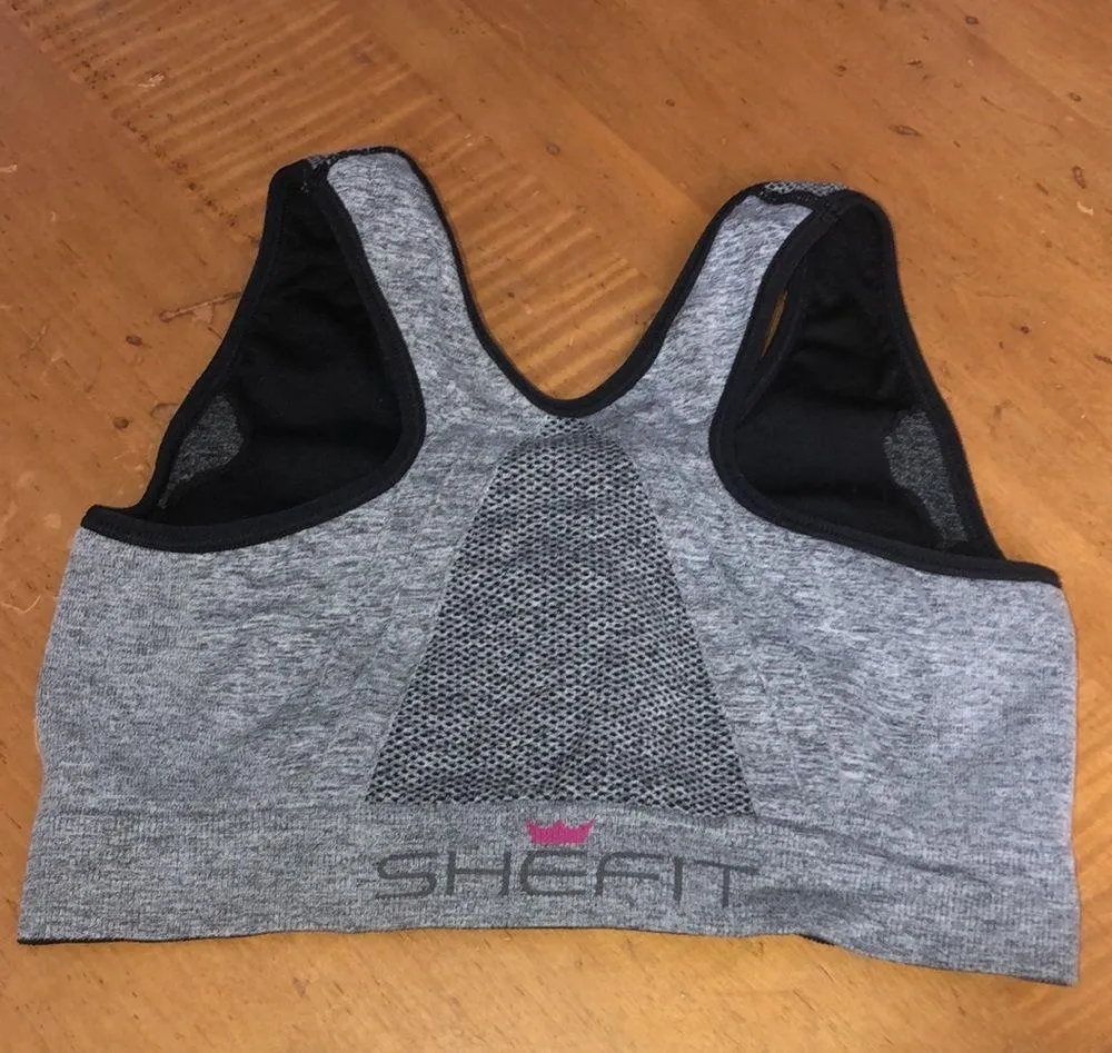 Shefit Perfect Lounge Bra Size Small Graphite Color workout gym bra zip up front - Image 4