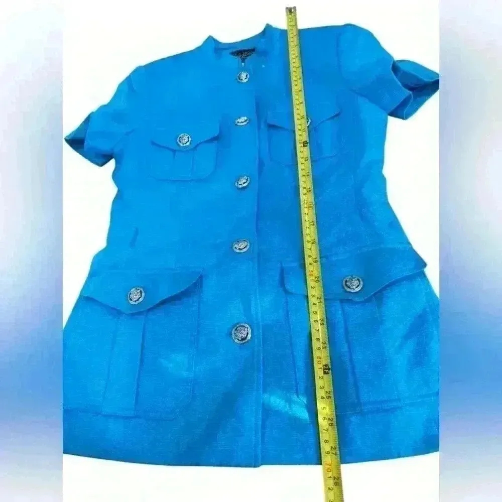 Rickie Freeman for Teri Jon Suits Saks Fifth Avenue Blue 2 Piece Suit Sz 4 - Image 15