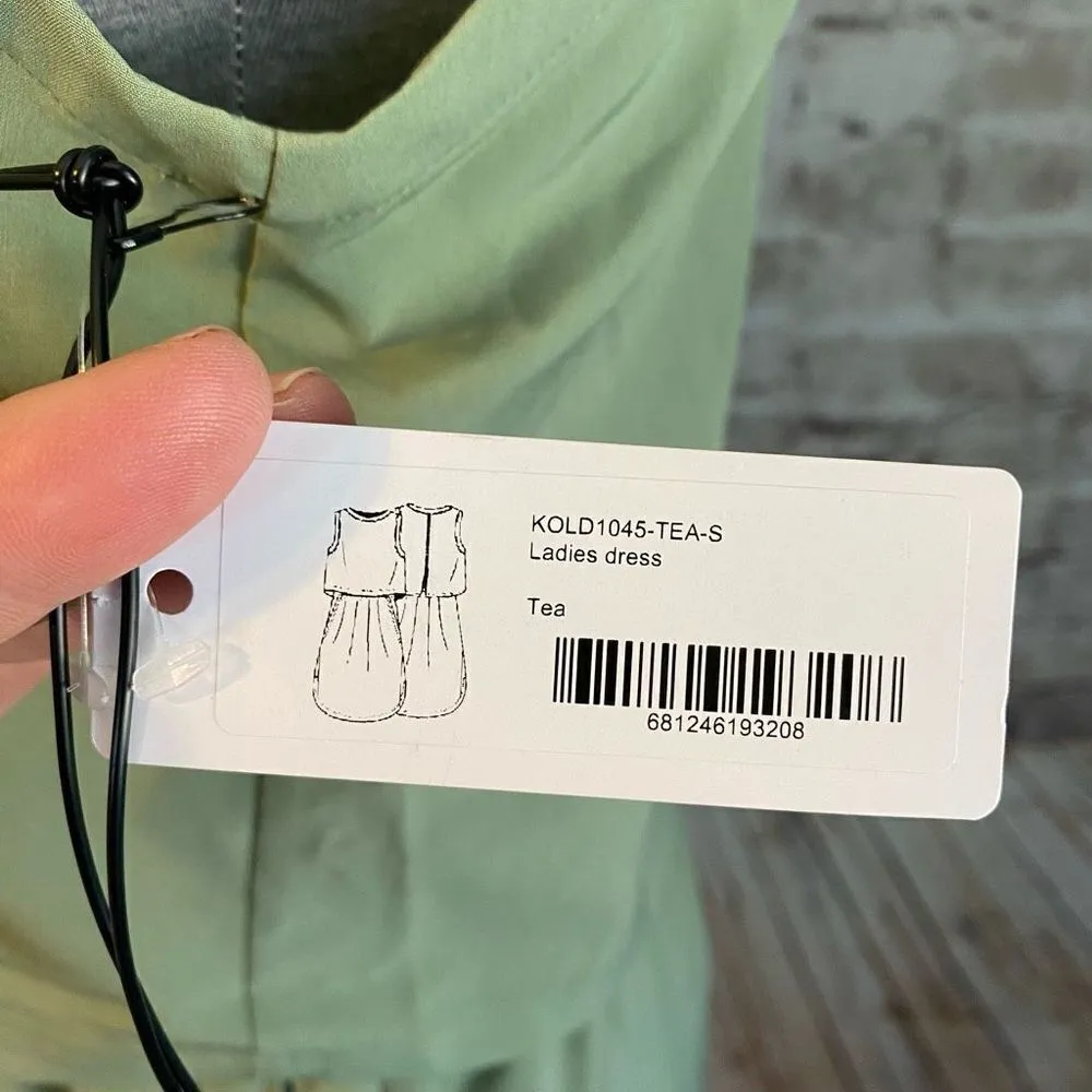 Kyodan Active Womens Sleeveless Dress Layered Zip Side Pocket Green Size Small - Image 7