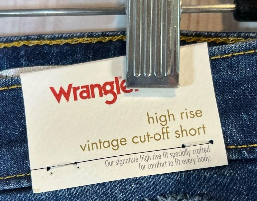 Wrangler Women's High-Rise Vintage Cutoff Distressed Jean Shorts - Image 3