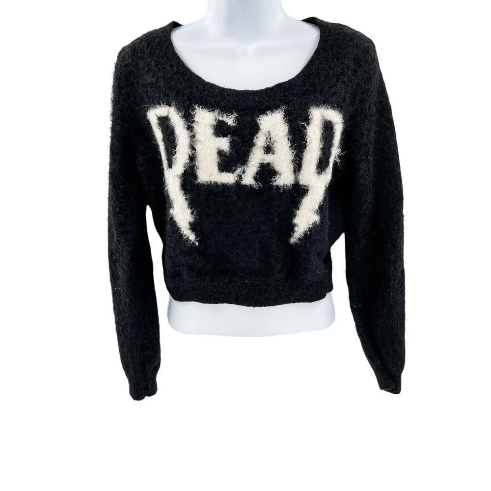 KILLSTAR  Dropout Dead Fuzzy Cropped Sweater - Image 4