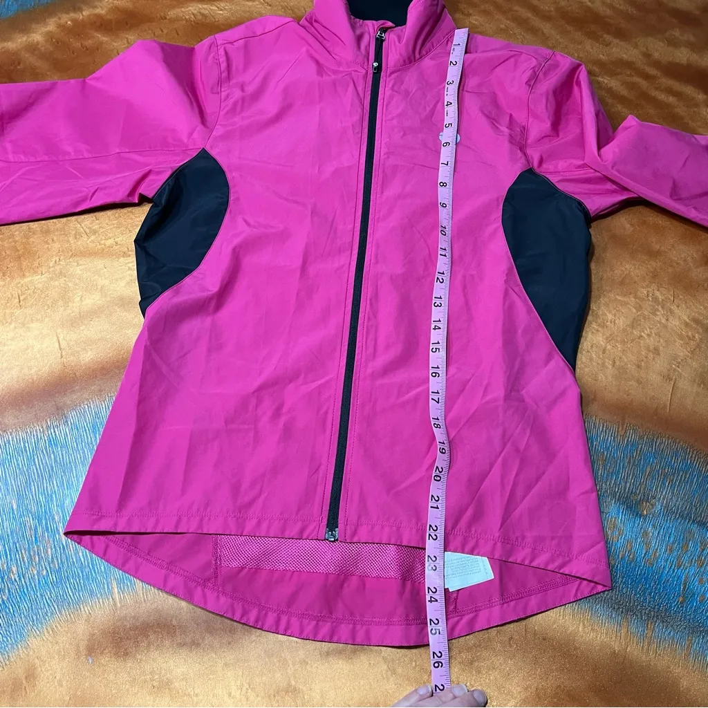Pearl Izumi Pink Black Women's cycling lightweight full zip Jacket small - Image 10