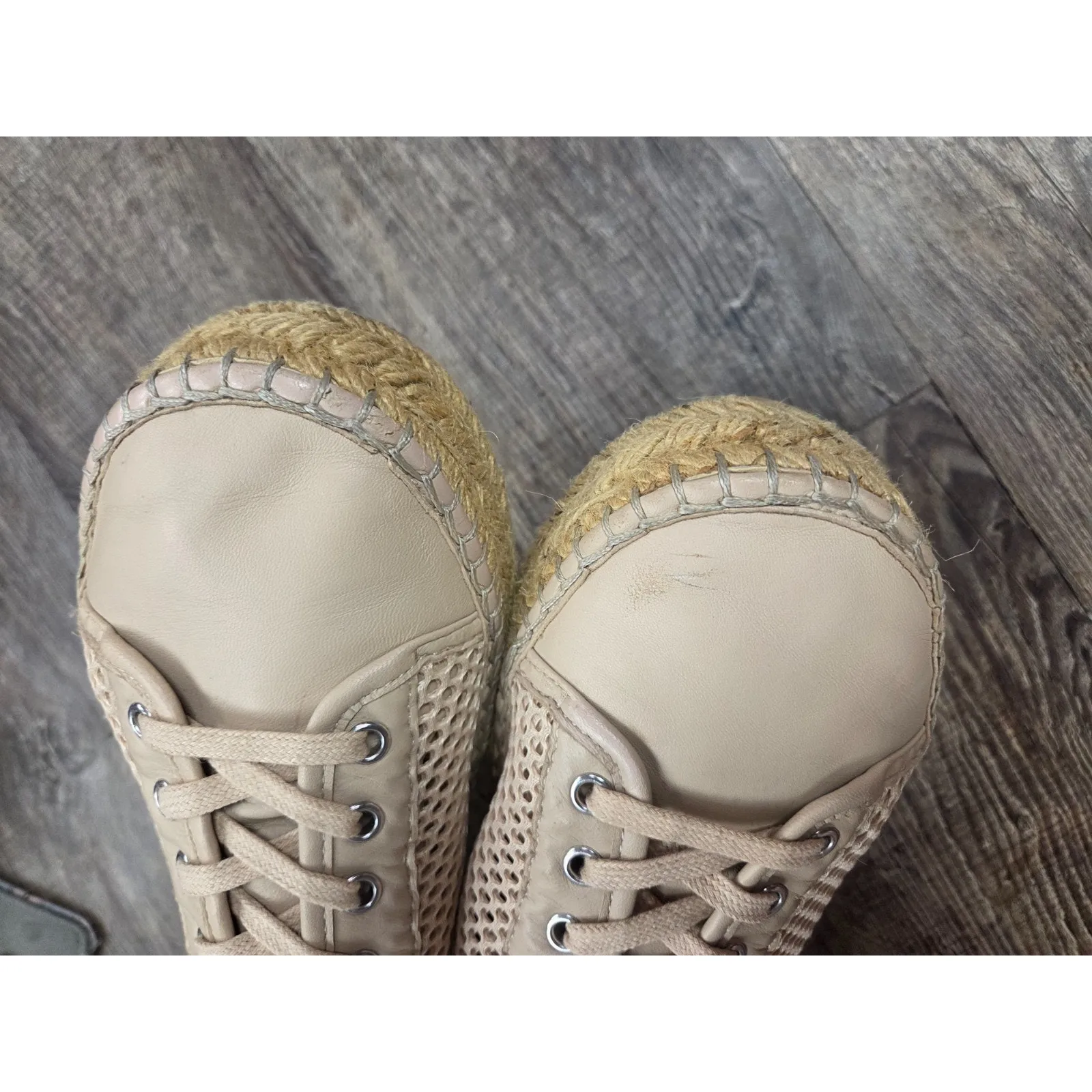 Marc Fisher LTD Macey Perforated Sneaker Beige Tan Shoes Size 10 - Image 9