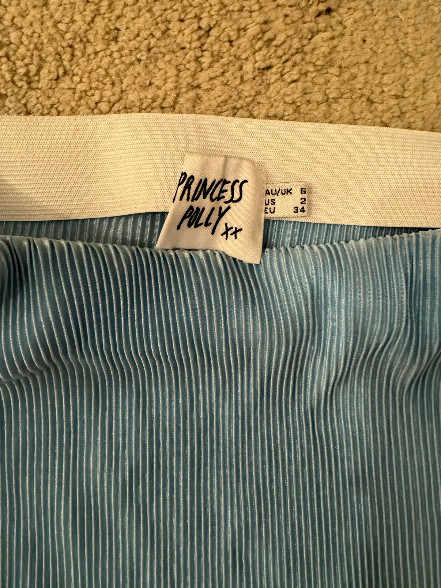 Blue Two Piece Skirt Set - Image 2