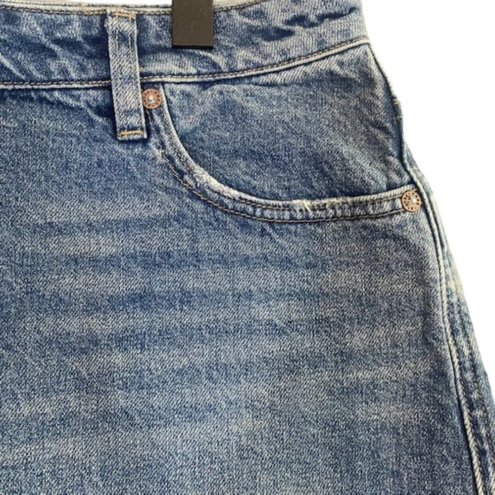 Free People We The Free Zip It Up 100% Cotton Denim Jean Skirt Women Sz 30 - Image 5