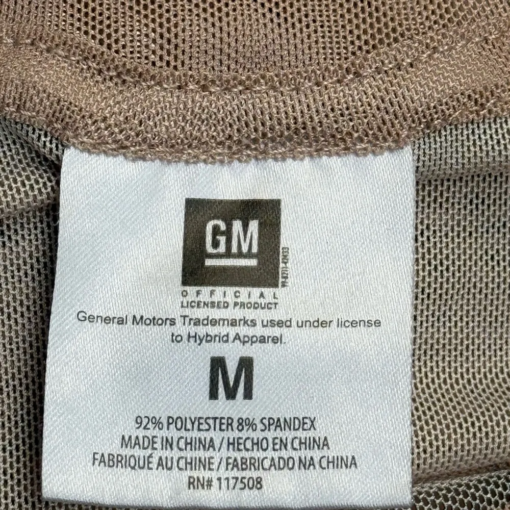 GM Mesh Tan Corvette Racing Tee Short Sleeve Baby Tee Size Medium - Image 5