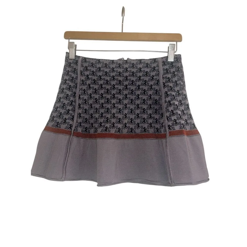 ✨Chloe S/S 2018 Horse Print Sz Small Skirt✨ Gray - Image 7