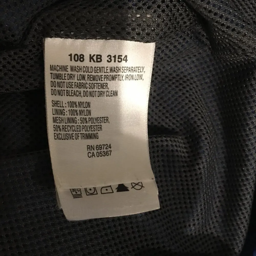 COLUMBIA Blue Black Rain Windbreaker Zip Jacket Unisex Kids Youth 14-16 Women XS - Image 8