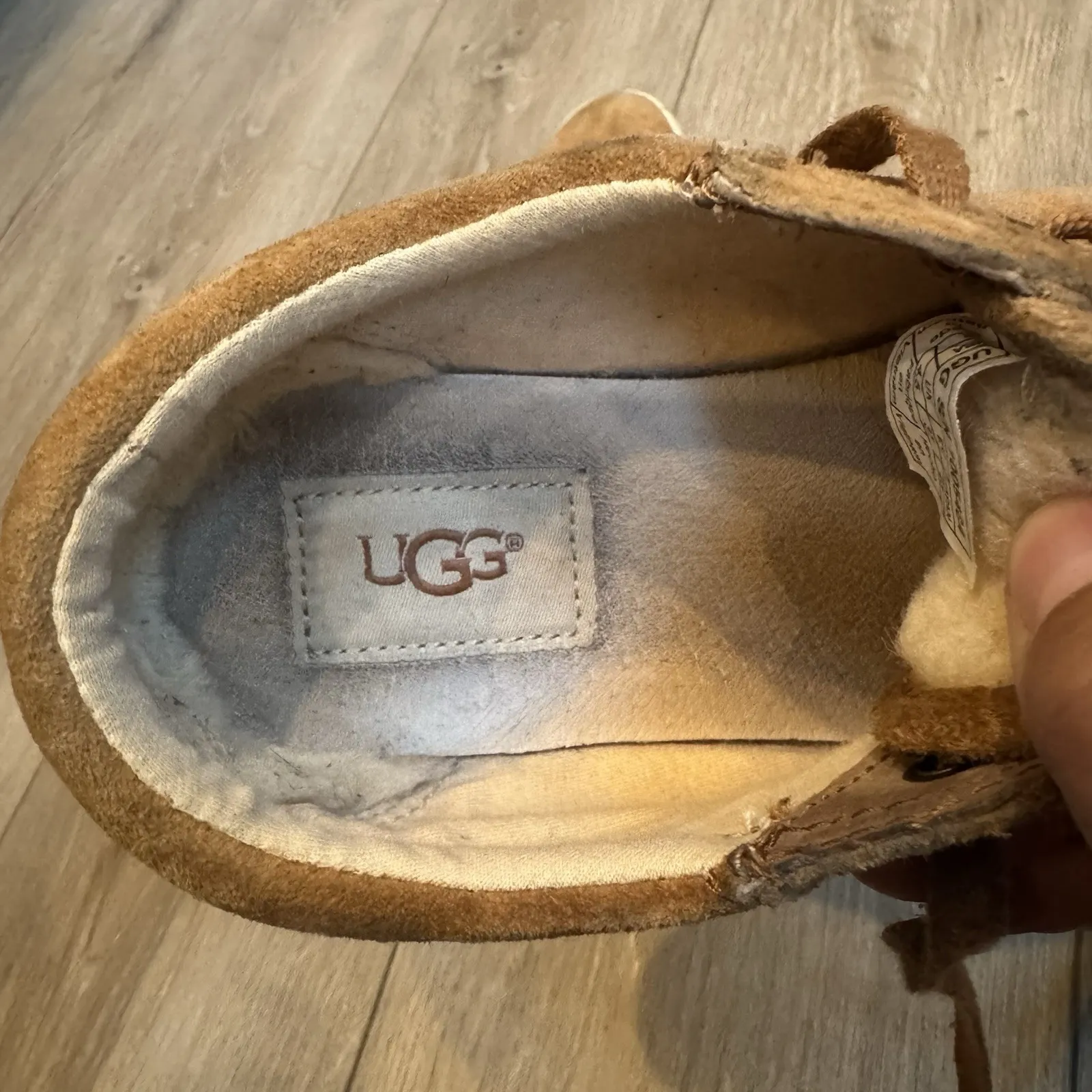 Ugg Suede lace Up Oxford Casual Shoes Women's Size 6 Brown Tan - Image 7