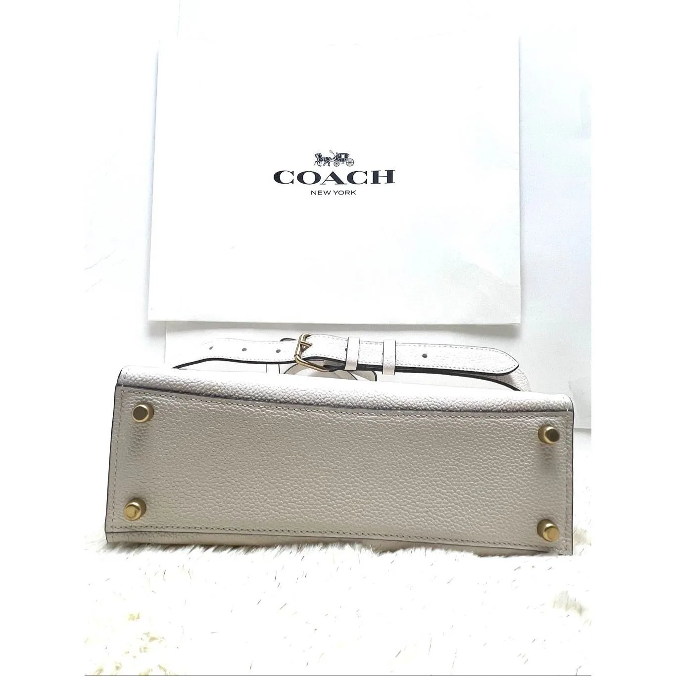 🔥🎁NWT! Coach Carter Carryall 28 Tote Handbag Pebble Leather Msrp:$350.00 - Image 4