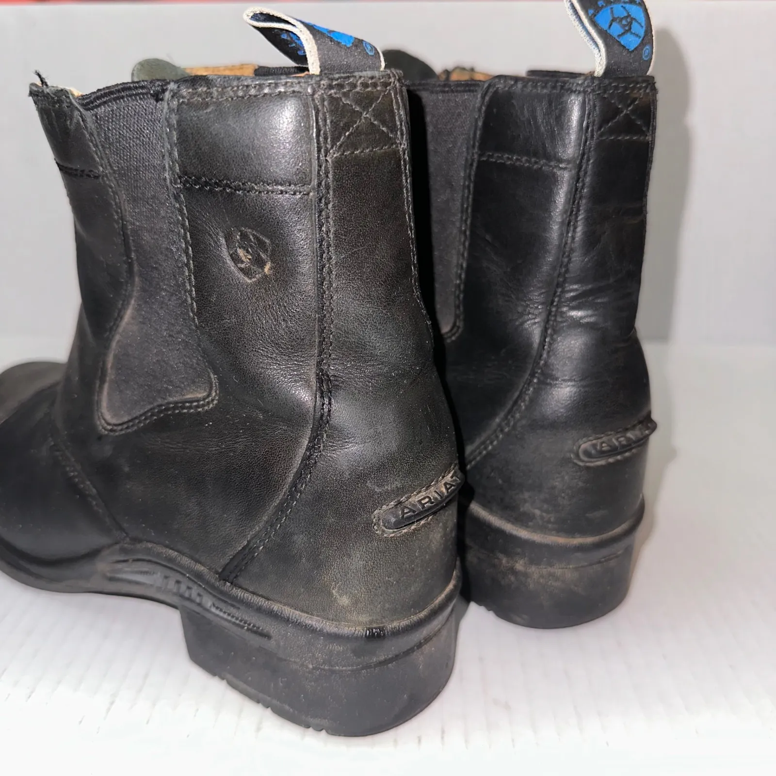 Ariat Devon Pro Zip Paddock Boots Womens 7.5B Black Leather Front Zip Equestrian - Image 3