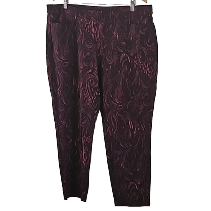 Susan Graver Weekend Essentials Premium Stretch Ava Ankle Pants - XL - Image 3