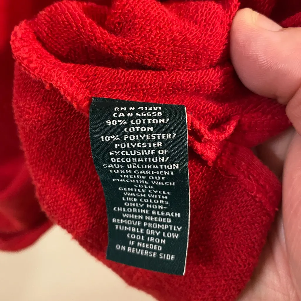 Lauren Ralph Lauren LRL Cold Shoulder Red Round Neck Pullover Top‎ Size Medium - Image 4