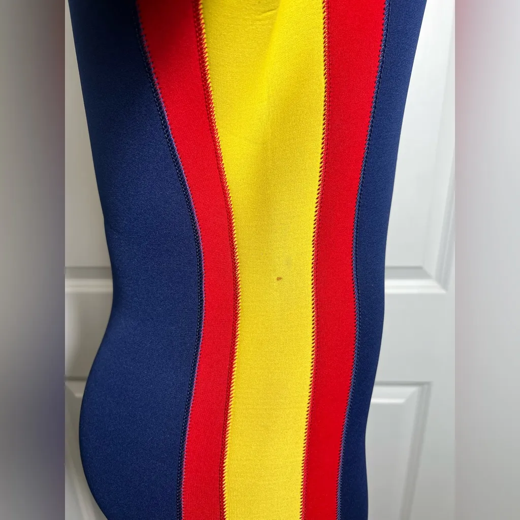 Casad Short Sleeve Front Zip Neoprene Wetsuit Springsuit Water Sports Suit Blue Size L - Image 12