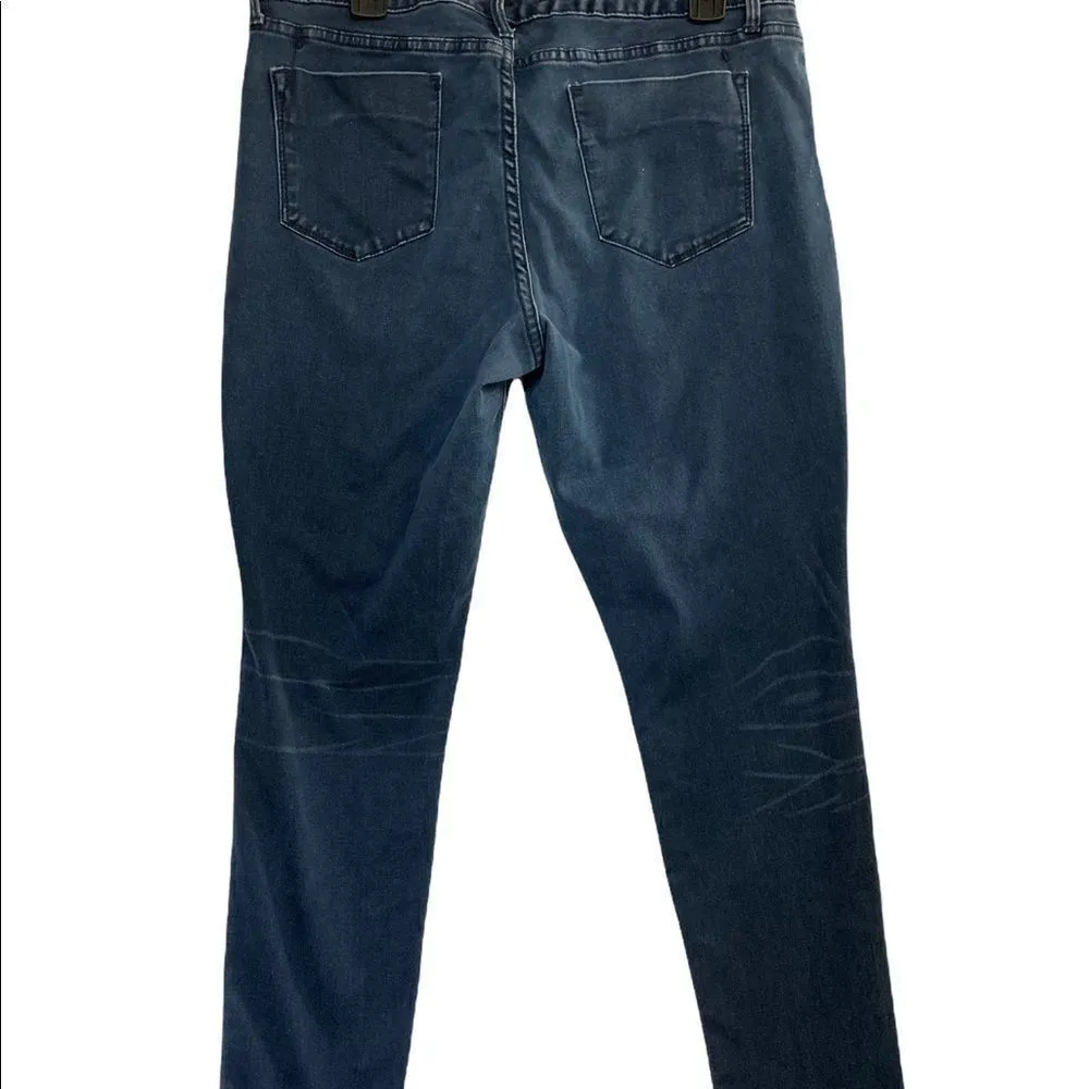 MOSSIMO, Denim Legging, Blue, Size 14, zipper and button closure, belt Loops Blue - Image 2